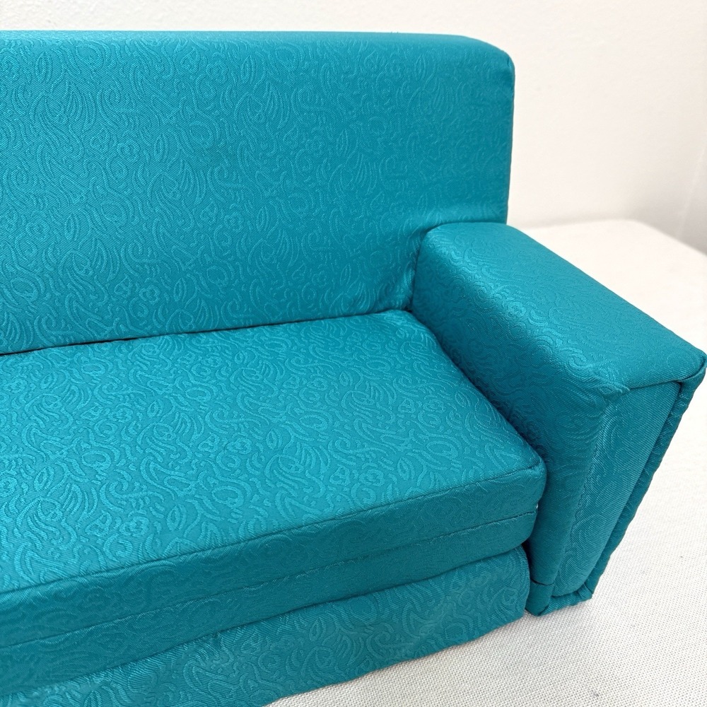 American Girl Maryellen Sofa Bed Couch Sleeper Teal Blue - Couch Only - Picture 3 of 16